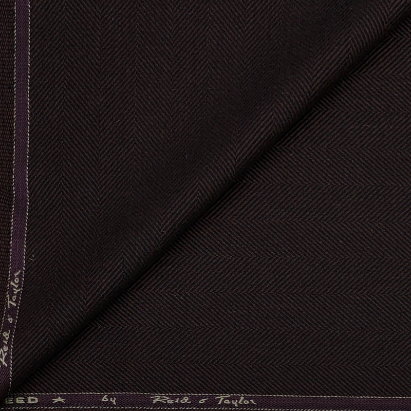 Tweed Blazer Fabric Reid N Taylor Wool Blended Herringbone Colour Dark Wine