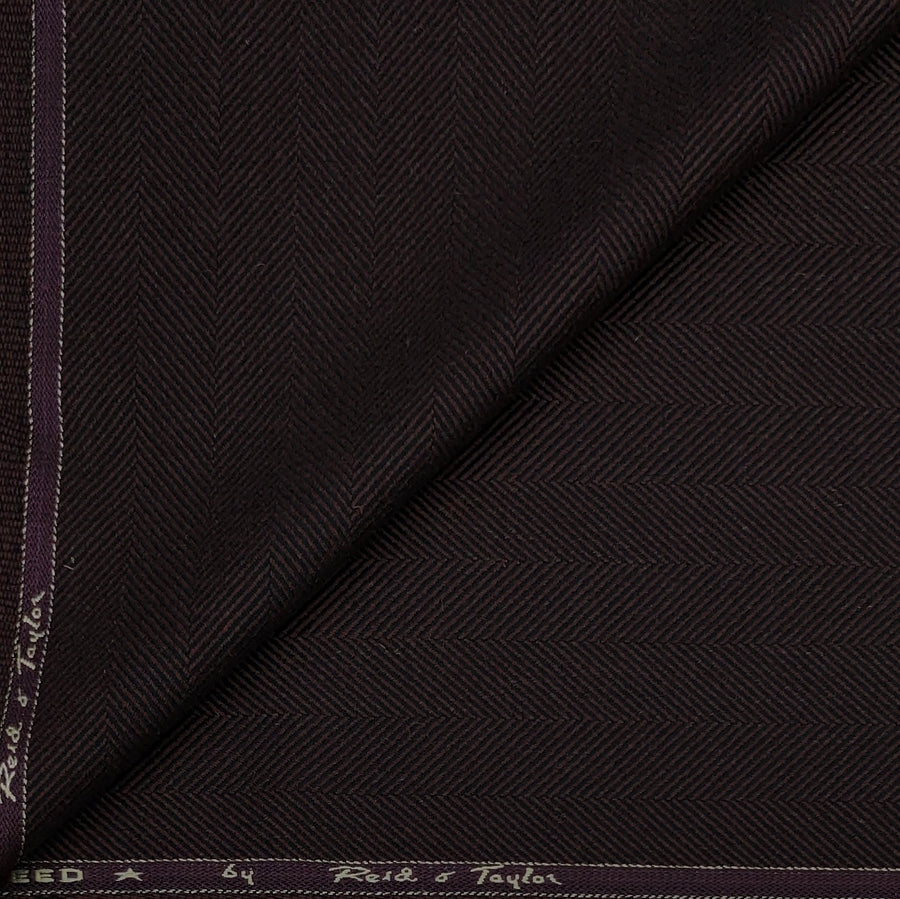 Tweed Blazer Fabric Reid N Taylor Wool Blended Herringbone Colour Dark Wine