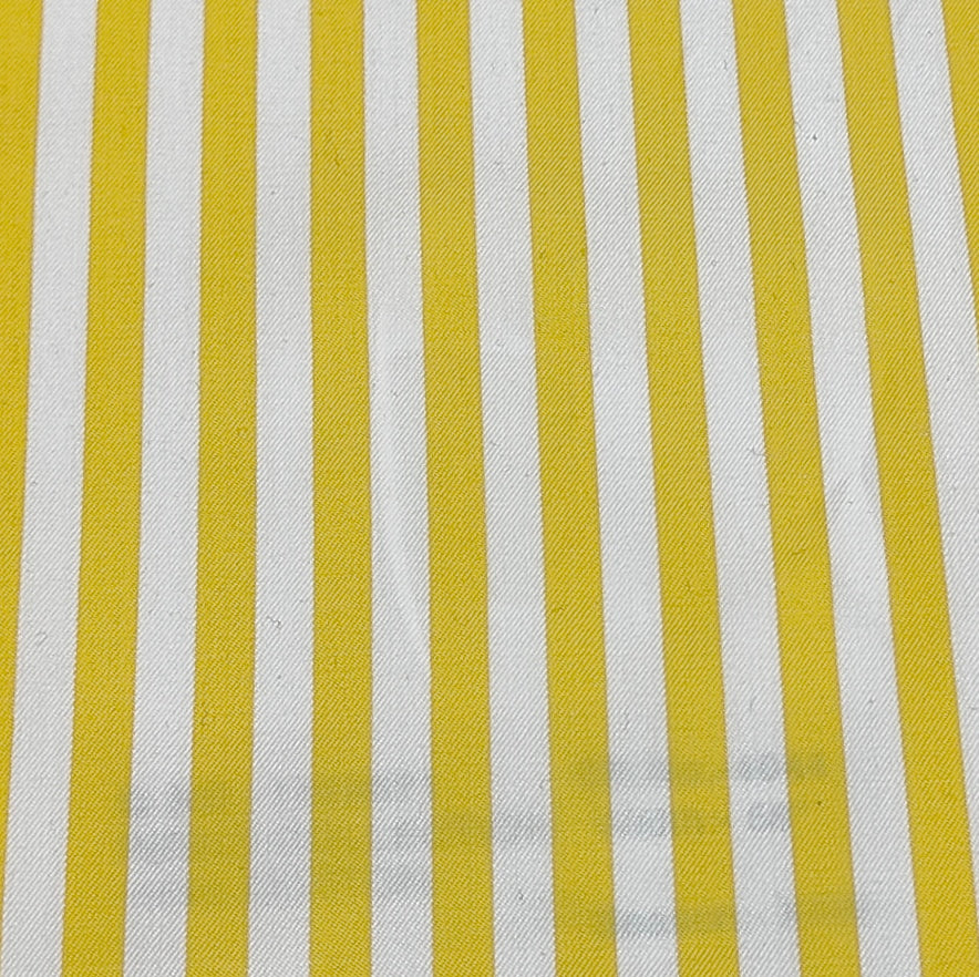 Shirt Fabric Raymond Regio Italia Super 2/120s Giza Cotton Bengal Stripe Colour Yellow