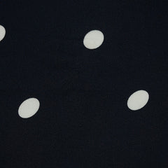 Shirt Fabric Raymond Regio Italia 100% Silk Digita lpolka Dot Print Colour Black and white