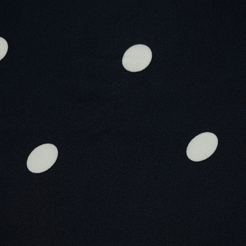 Shirt Fabric Raymond Regio Italia 100% Silk Digita lpolka Dot Print Colour Black and white
