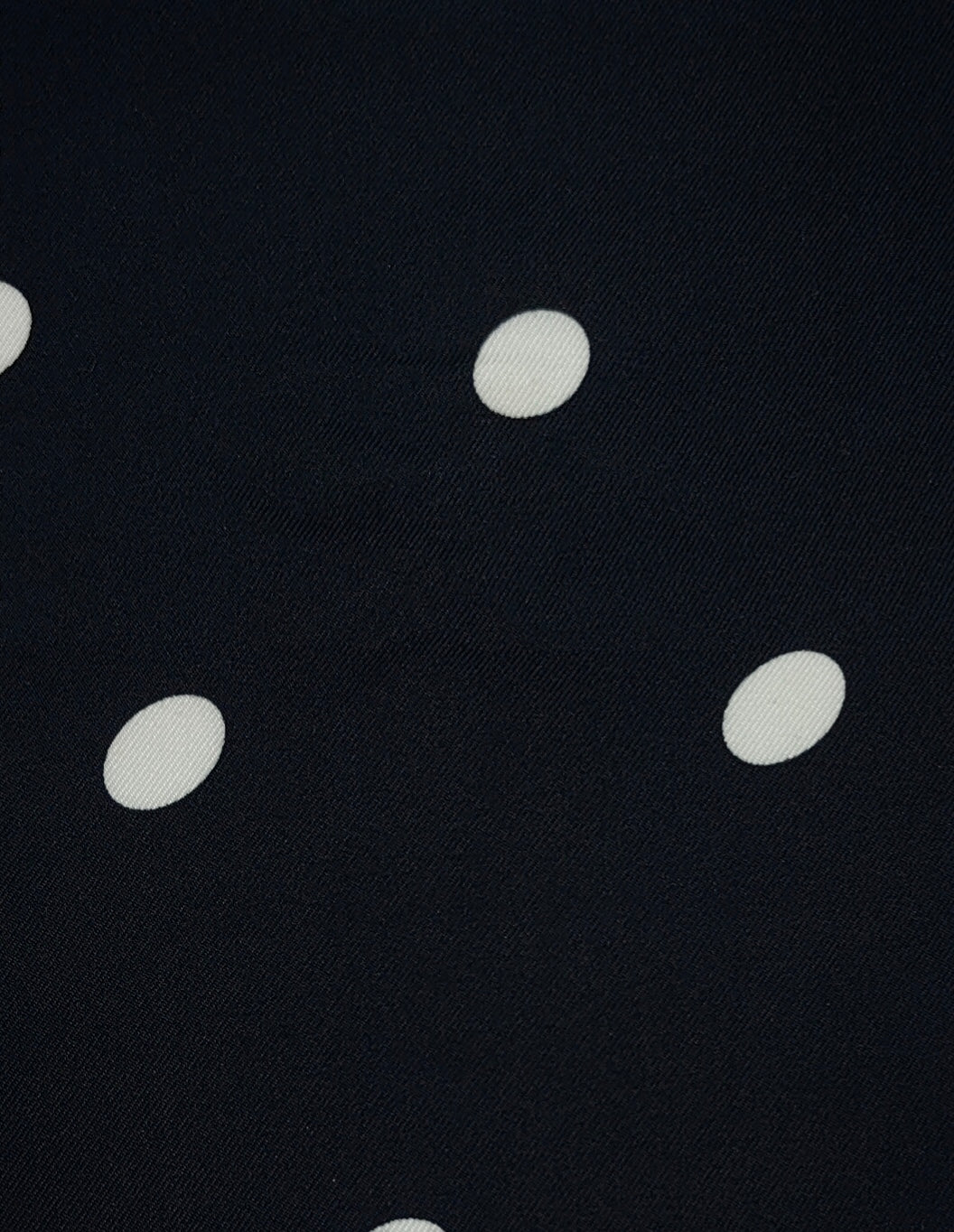 Shirt Fabric Raymond Regio Italia 100% Silk Digita lpolka Dot Print Colour Black and white