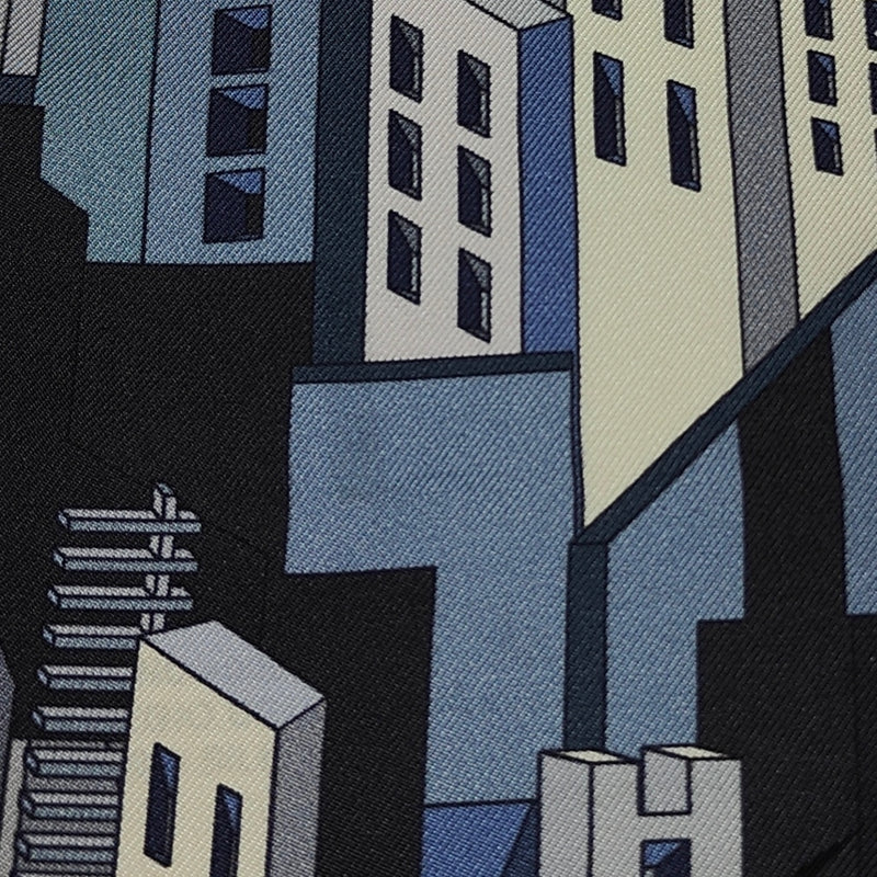 Shirt Fabric Raymond Regio Italia 100% Silk Digital Printed Colour Slate Blue,Denim Blue, Warm Cream N Charcoal Grey