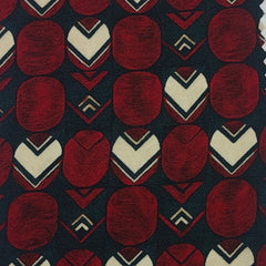 Shirt Fabric Raymond Regio Italia 100% Silk geometric Art Digital Print Colour Magenta