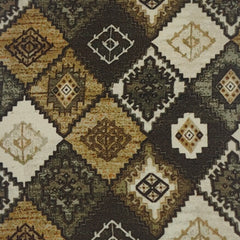 Shirt Fabric Raymond Regio Italia 100% Silk Digital Patchwork Print Colour Mocha Brown