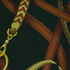 Shirt Fabric Raymond Regio Italia 100% Silk Digital Belt n Chain Print Colour Black, Tan, Mehogany