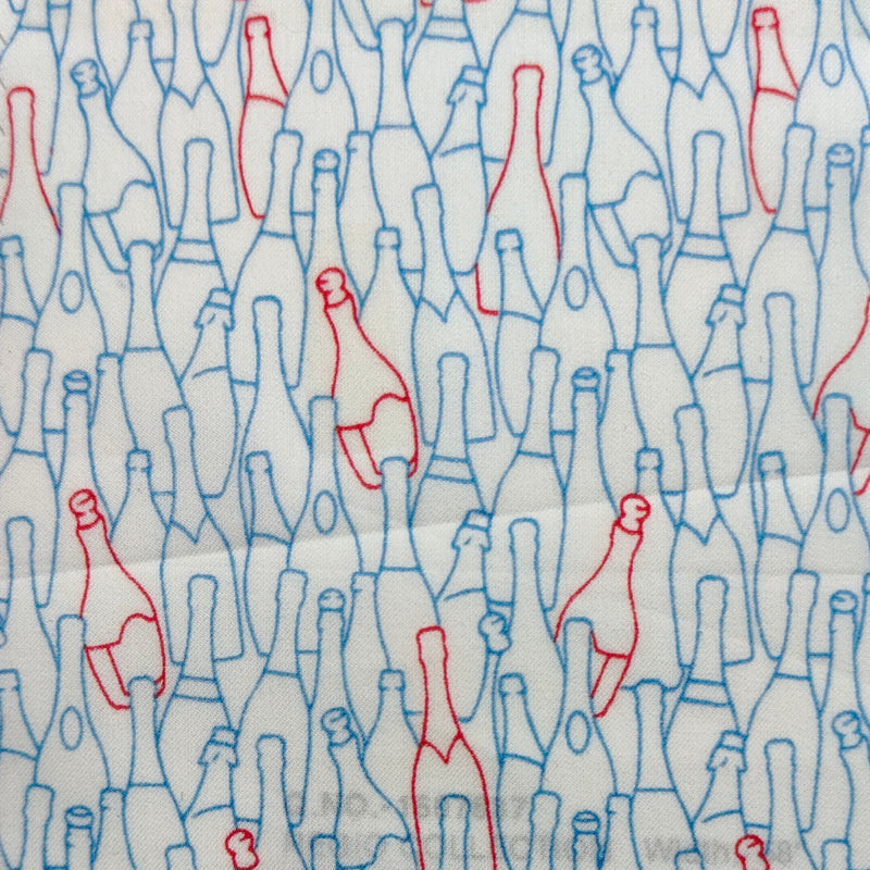 Shirt Fabric Raymond Regio Italia Super 137/2s Giza Cotton Novelty Digital Printed Colour Soft Blue, Red N White