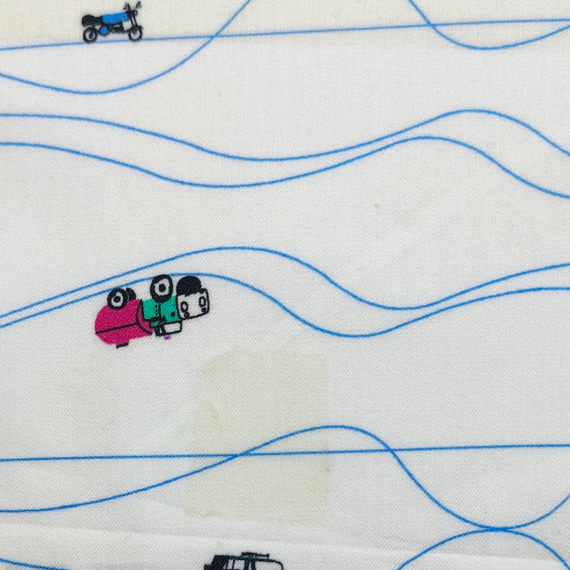 Shirt Fabric Raymond Regio Italia Super 137/2s Giza Cotton Novelty motif Printed Colour White