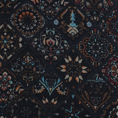 Shirt Fabric Raymond Regio Italia 100% Silk Mosaic Patchwork Digital Print Colour Dark Onyx