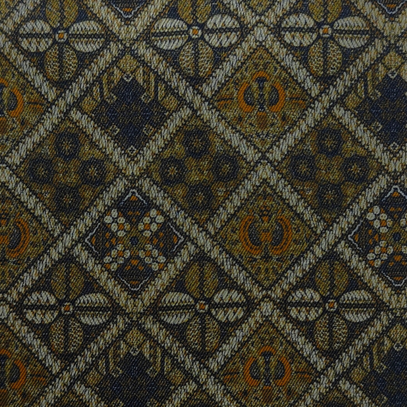 Shirt Fabric Raymond Regio Italia 100% Silk Digital Batik Cep lok Print Colour Soga Green