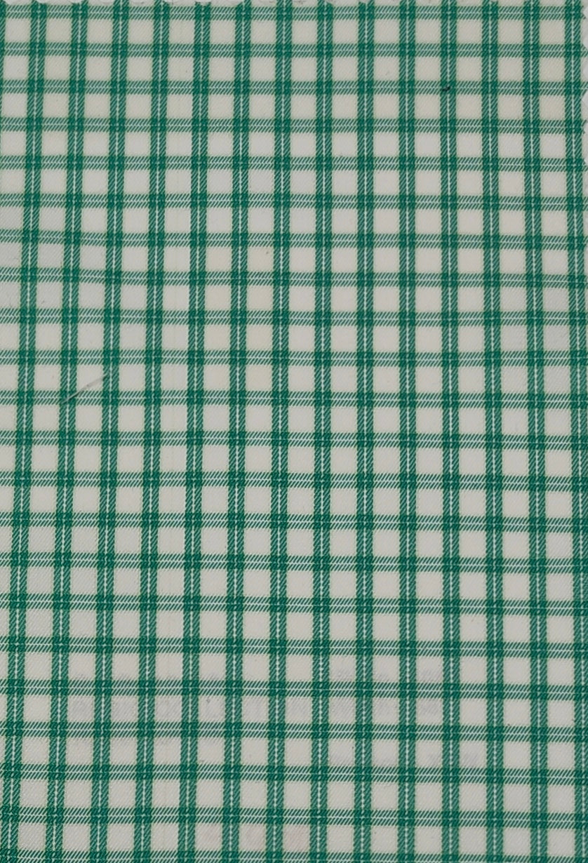 Shirt Fabric Raymond Regio Italia Super 120/2s Giza Cotton Check Colour Kelly Green