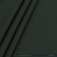 Trouser Fabric Siyaram Poly Cotton Thick N Rough Dobby Colour Dark Army Green