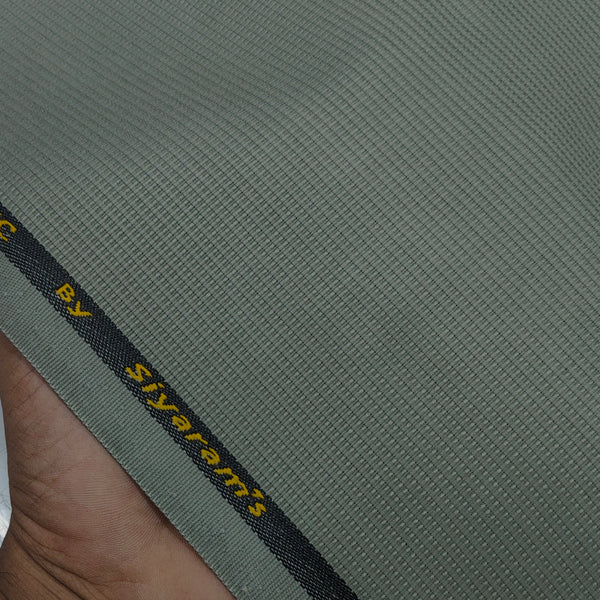 Trouser Fabric Siyaram Poly Cotton Thick N Rough Dobby Colour Laurel Green