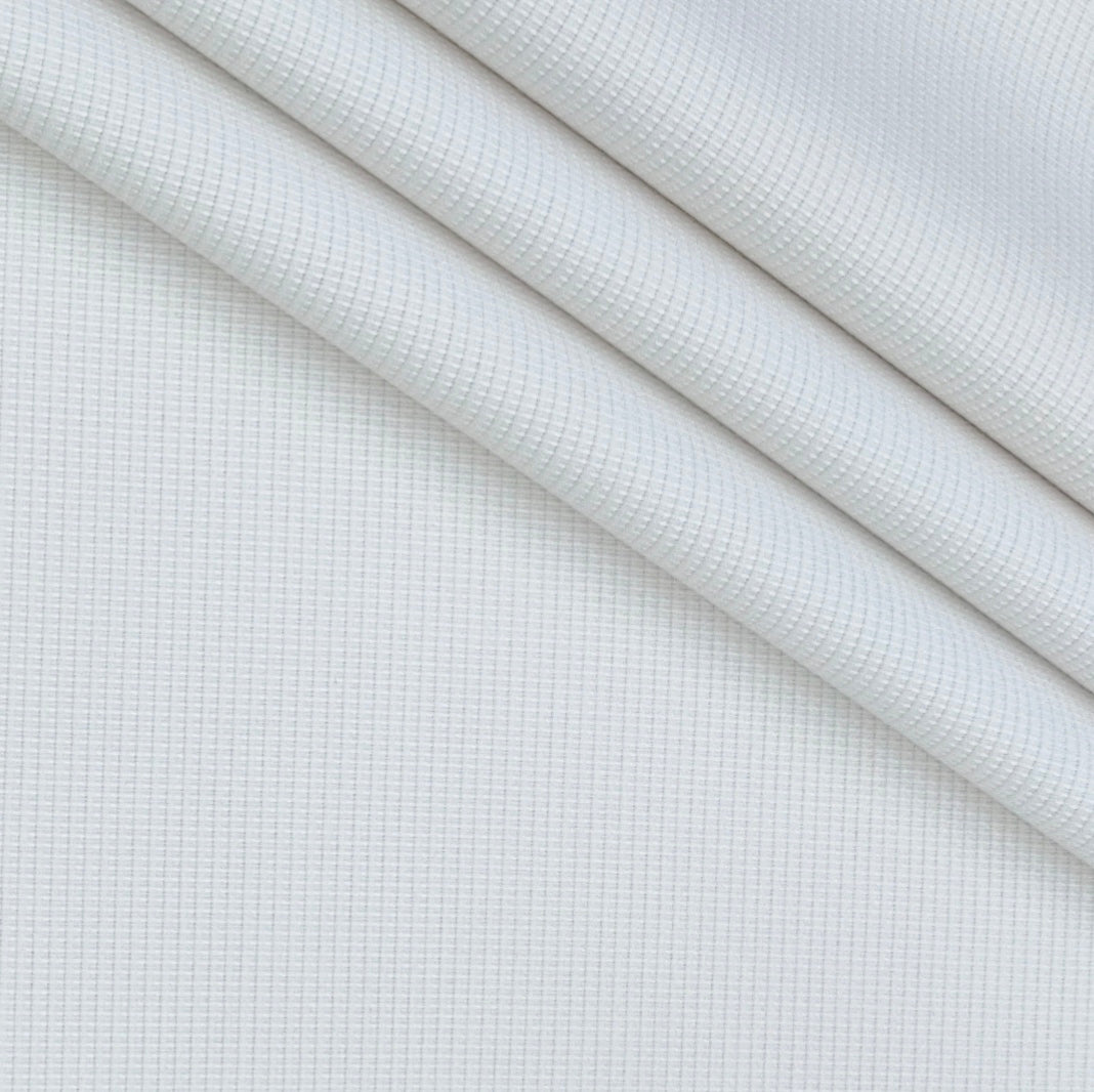 Trouser Fabric Siyaram Poly Cotton Thick N Rough Dobby Colour White