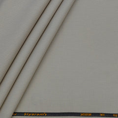 Trouser Fabric Siyaram Poly Cotton Thick N Rough Dobby Colour Ash Brown