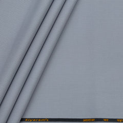 Trouser Fabric Siyaram Poly Cotton Thick N Rough Dobby Colour Lavender Silver