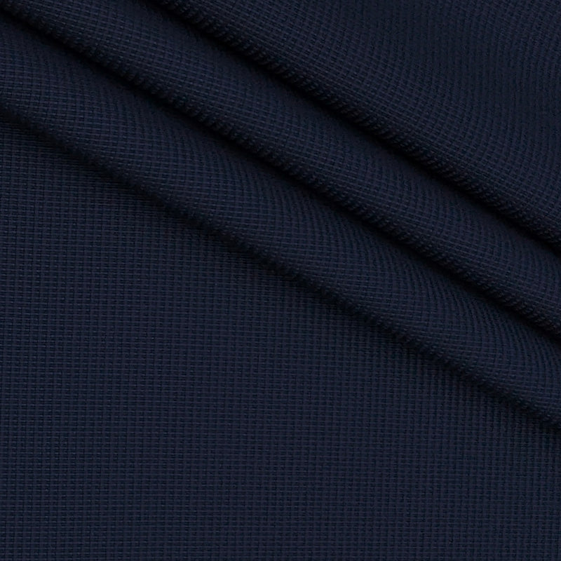 Trouser Fabric Siyaram Poly Cotton Thick N Rough Dobby Colour Midnight Blue