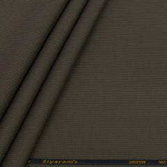 Trouser Fabric Siyaram Poly Cotton Thick N Rough Dobby Colour Mocha Brown