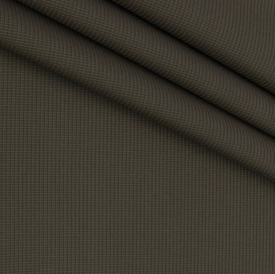 Trouser Fabric Siyaram Poly Cotton Thick N Rough Dobby Colour Mocha Brown