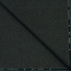 Tweed Blazer Fabric OCM 100% Premium Wool Plain Colour Charc Green