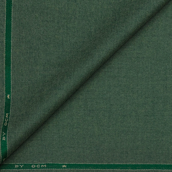 Tweed Blazer Fabric OCM 100% Premium Wool Plain Colour Avacado Green