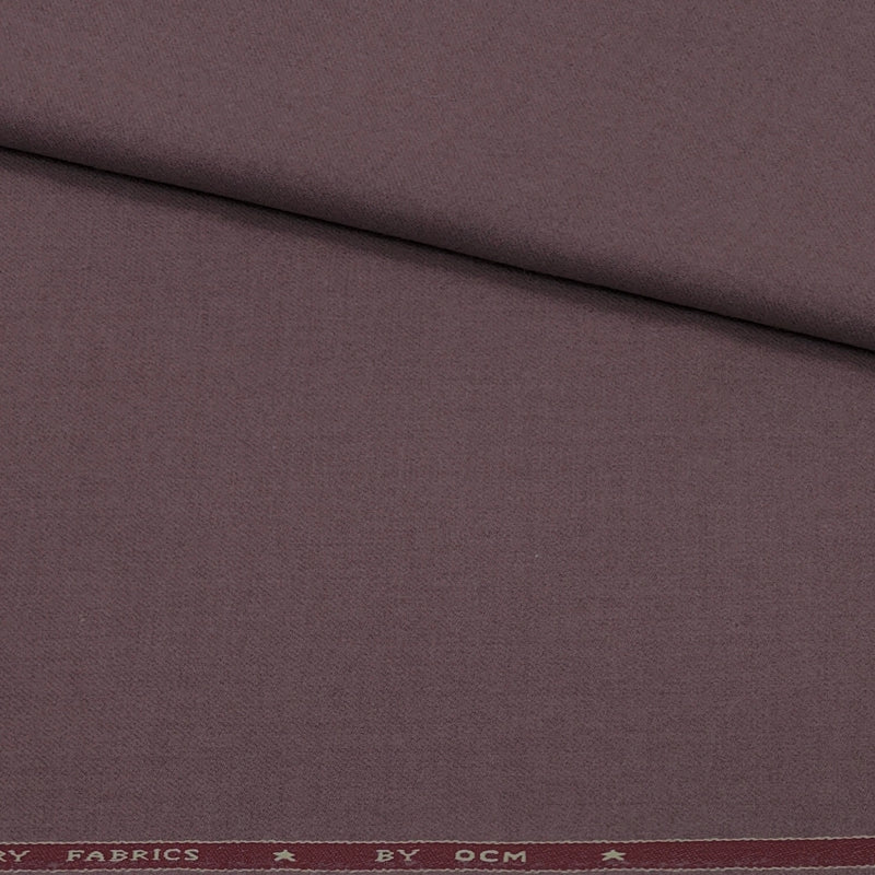 Tweed Blazer Fabric OCM 100% Premium Wool Plain Colour Mauve