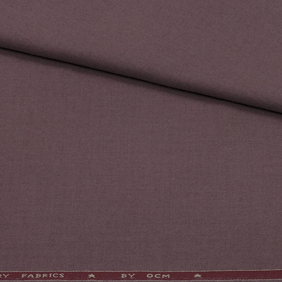 Tweed Blazer Fabric OCM 100% Premium Wool Plain Colour Mauve