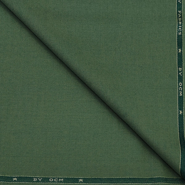 Tweed Blazer Fabric OCM 100% Premium Wool Plain Colour Sprout Green