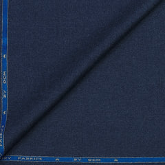 Tweed Blazer Fabric OCM 100% Premium Wool Plain Colour Worsted Blue