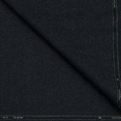 Tweed Blazer Fabric OCM 100% Premium Wool Plain Colour Worsted Black
