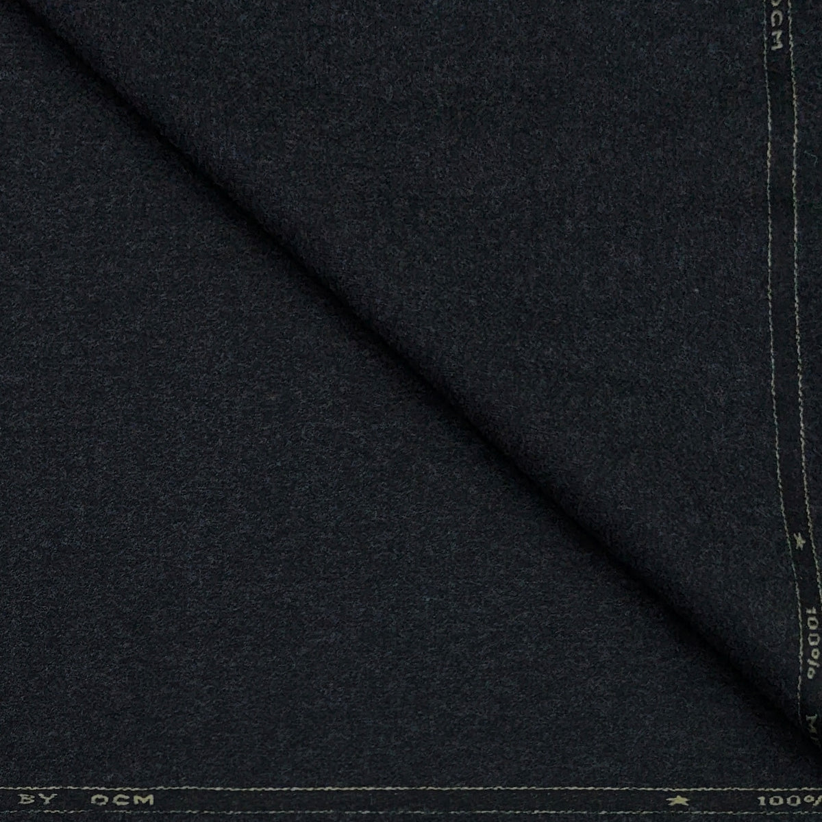 Tweed Blazer Fabric OCM 100% Premium Wool Plain Colour Worsted Black