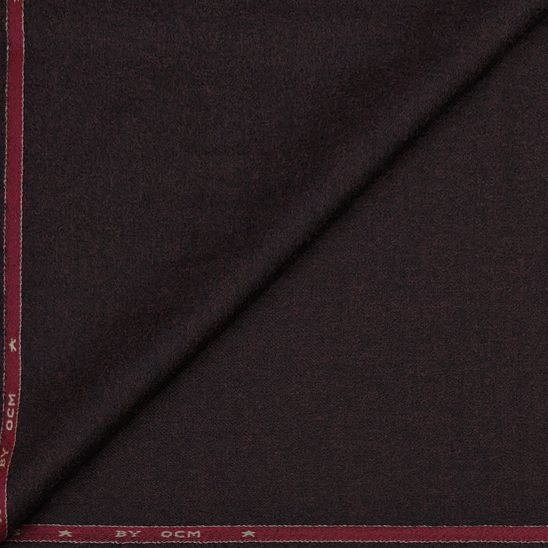 Tweed Blazer Fabric OCM Finest 100% Wool Plain Colour Plum Maroon