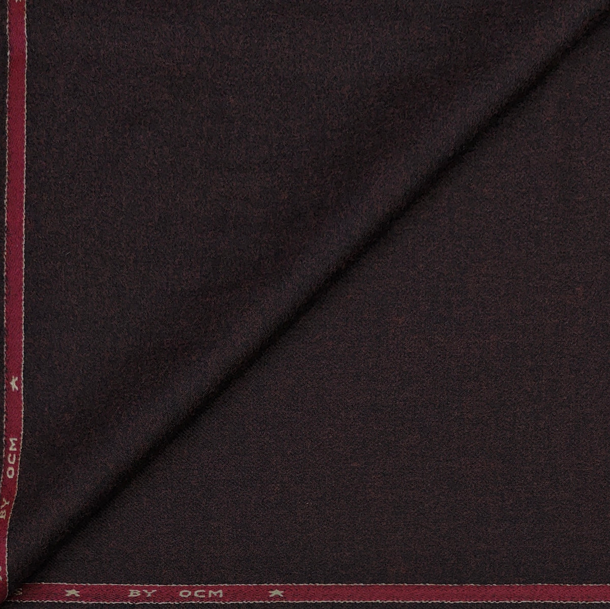 Tweed Blazer Fabric OCM Finest 100% Wool Plain Colour Plum Maroon