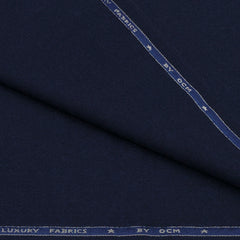 Tweed Blazer Fabric OCM Finest 100% Wool Plain Colour Dark Blue