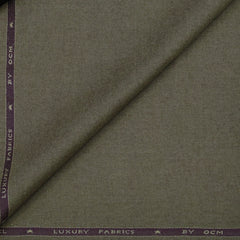 Tweed Blazer Fabric OCM Finest 100% Wool Plain Colour Wood Brown