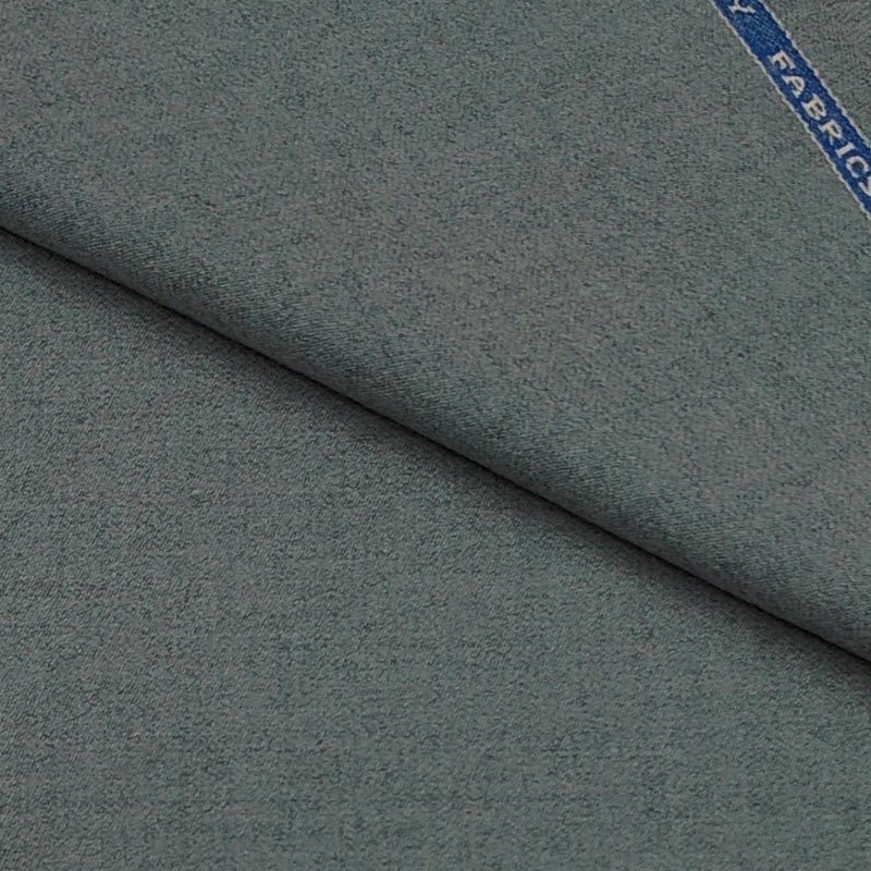 Tweed Blazer Fabric OCM 100% Premium Wool Plain Colour Greenish Grey