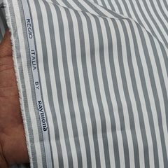 Shirt Fabric Raymond Regio Italia Super Fine Giza Cotton Lining Colour Grey N White