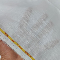 Shirt Fabric Raymond Chairman Super 130Lea*130Lea Pure Linen Plain Colour White