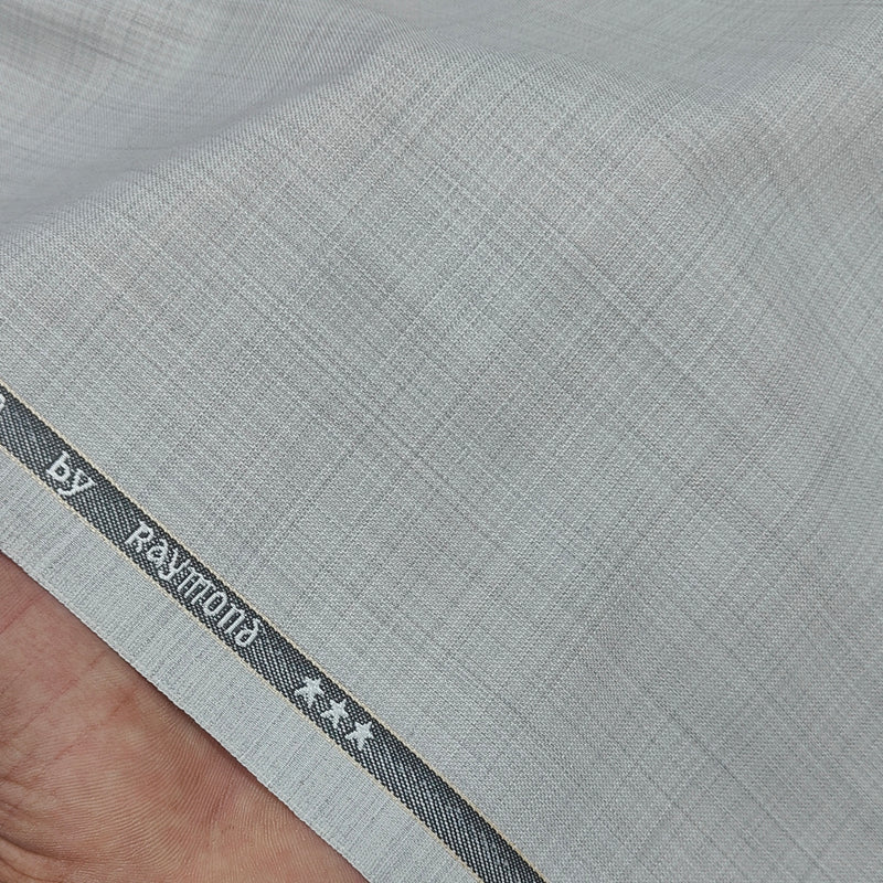 Trouser Fabric Raymond Poly Viscose Slub Colour Grey