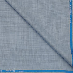 Trouser Fabric Raymond Poly Viscose Slub Colour Pale Water Blue