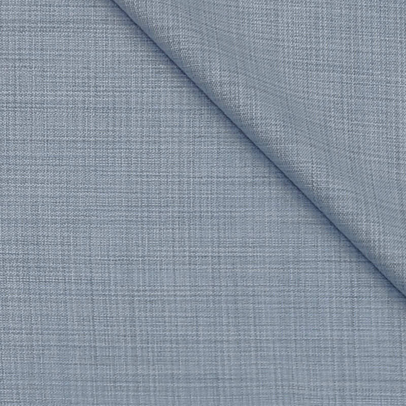Trouser Fabric Raymond Poly Viscose Slub Colour Pale Water Blue