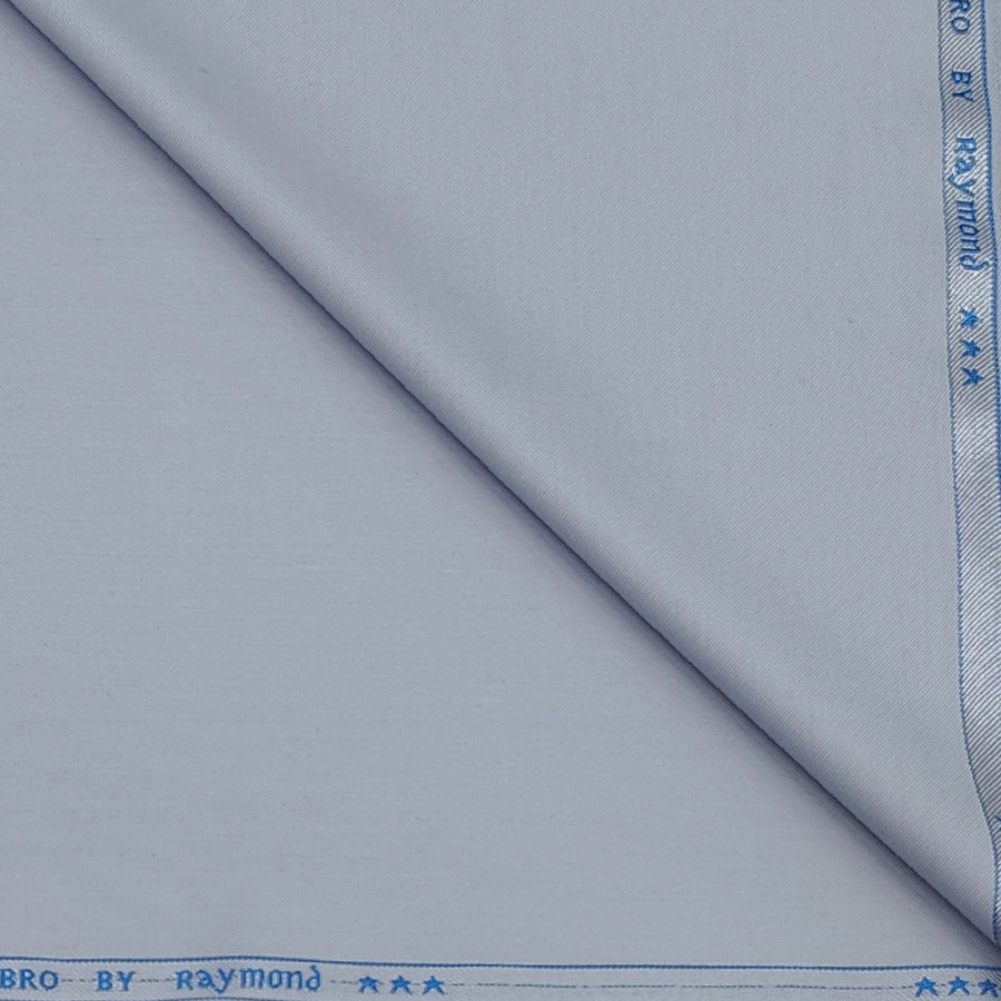 Trouser Fabric Raymond Poly Viscose Plain Colour Silver