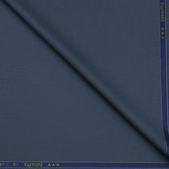 Trouser Fabric Raymond Poly Viscose Plain Colour Oxford Blue