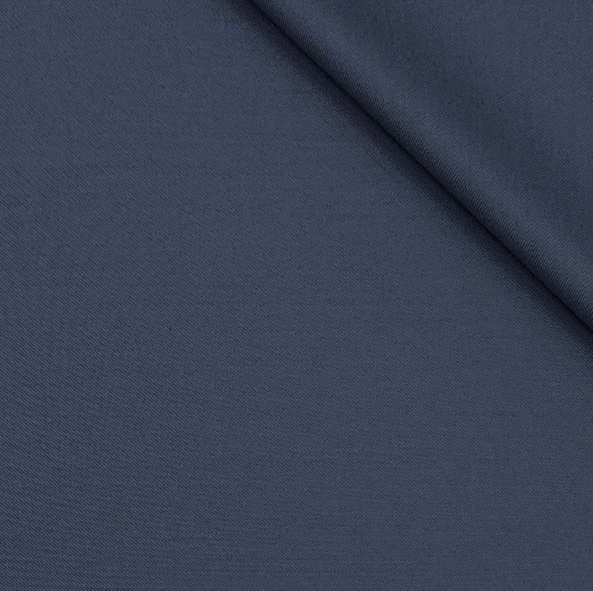 Trouser Fabric Raymond Poly Viscose Plain Colour Oxford Blue