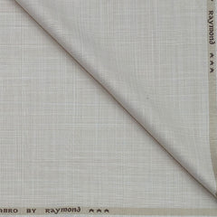Trouser Fabric Raymond Poly Viscose Mild Check Colour Ash Brown