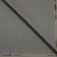 Trouser Fabric Raymond Poly Viscose Check Colour Dusty Brown
