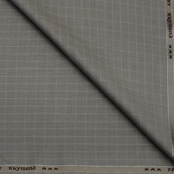 Trouser Fabric Raymond Poly Viscose Check Colour Dusty Brown