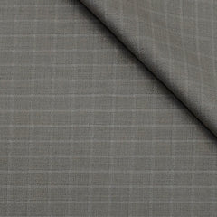 Trouser Fabric Raymond Poly Viscose Check Colour Dusty Brown