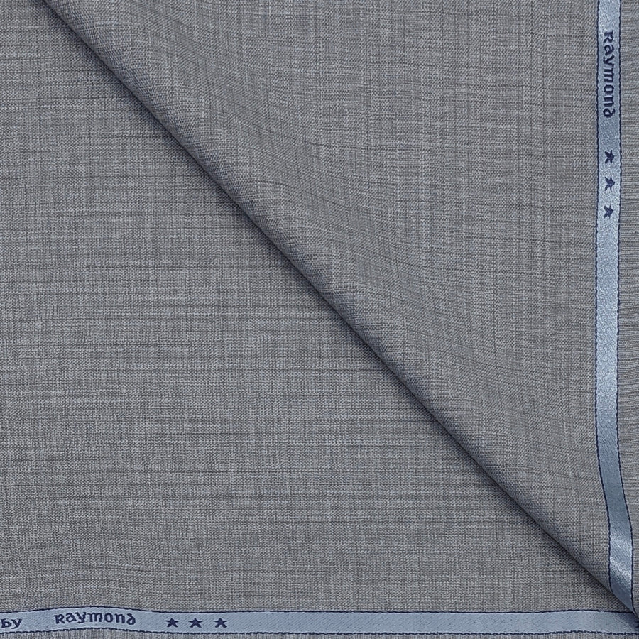 Trouser Fabric Raymond Poly Viscose Mix Check Colour Dusty Grey