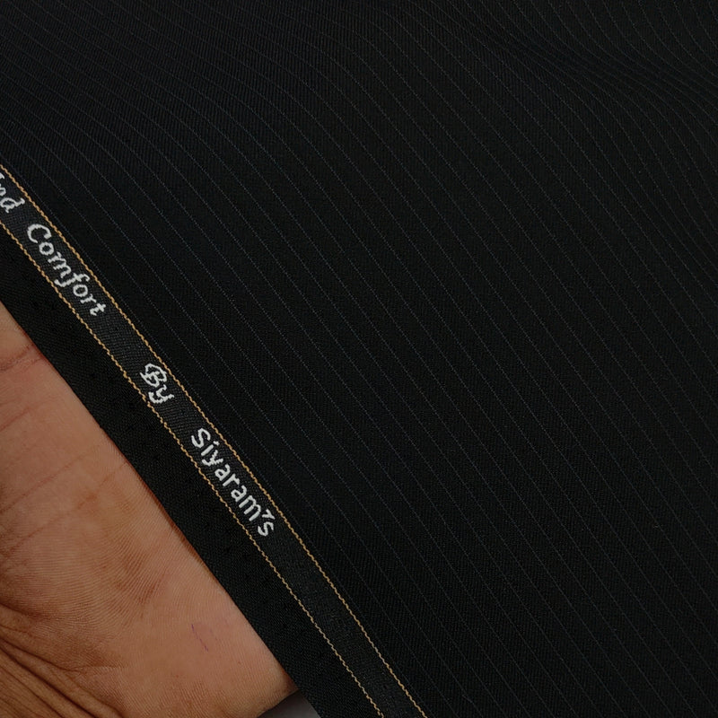 Trouser Fabric Siyaram Poly Viscose Small Lining Colour Black